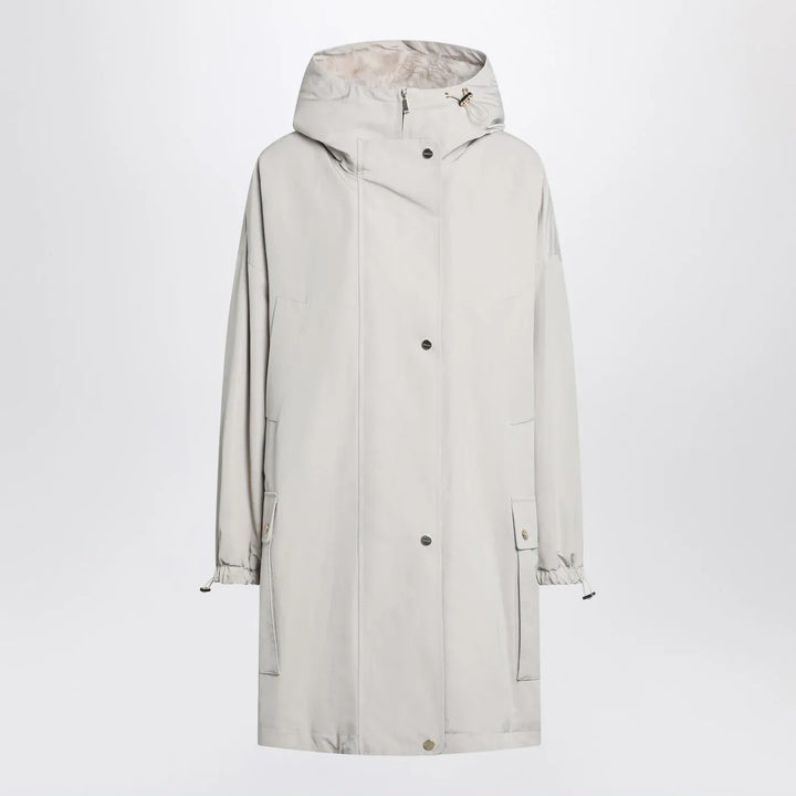 Max Mara Studio - Light beige cotton blend parka Brand Coats &amp; Jackets 42  IT