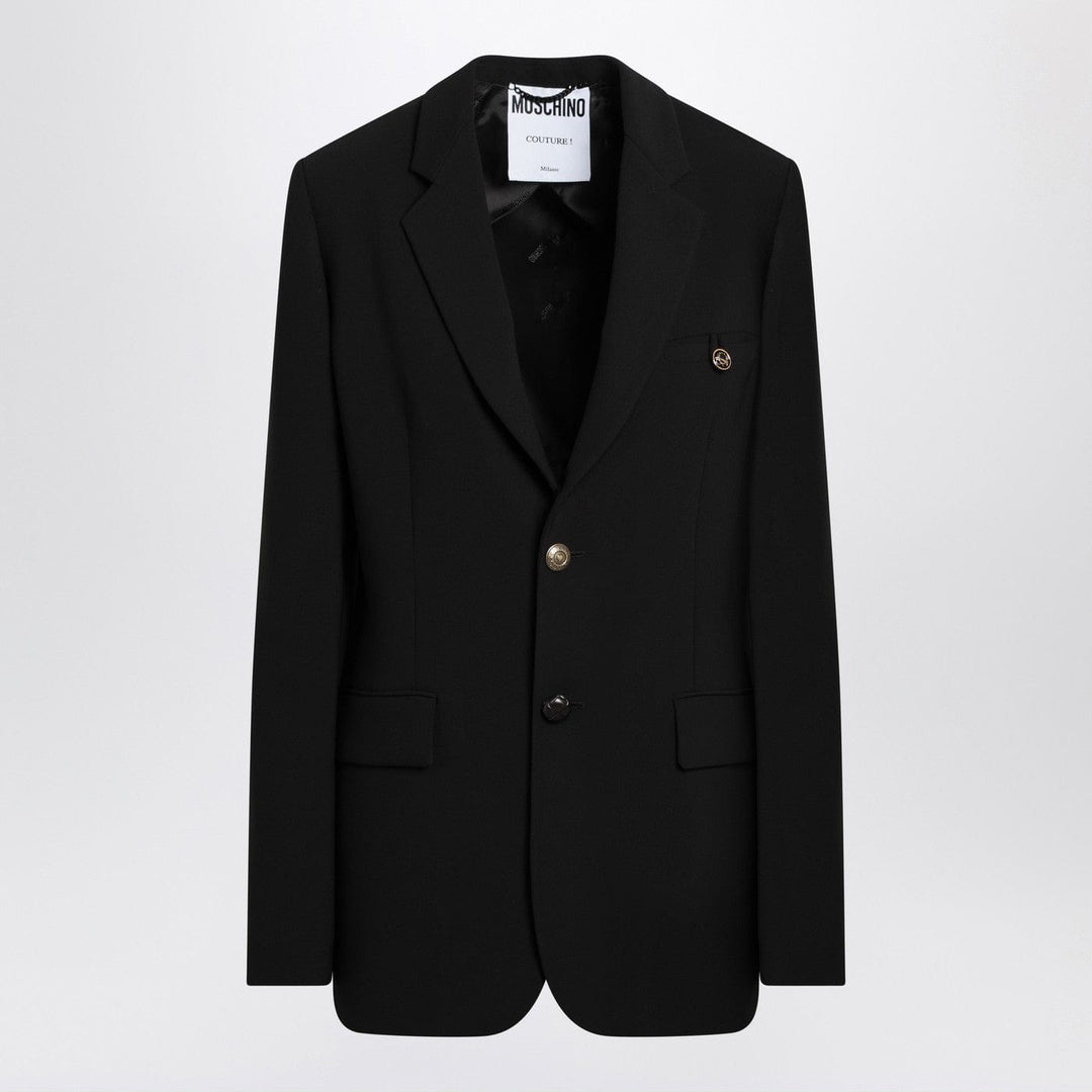 Coats & Jackets 40  IT Moschino - Black single-breasted jacket Brand