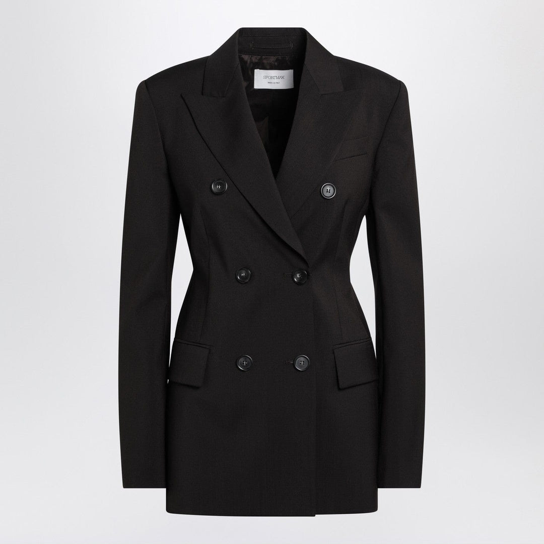 Coats & Jackets 38  IT Sportmax - Double-breasted brown wool jacket Brand