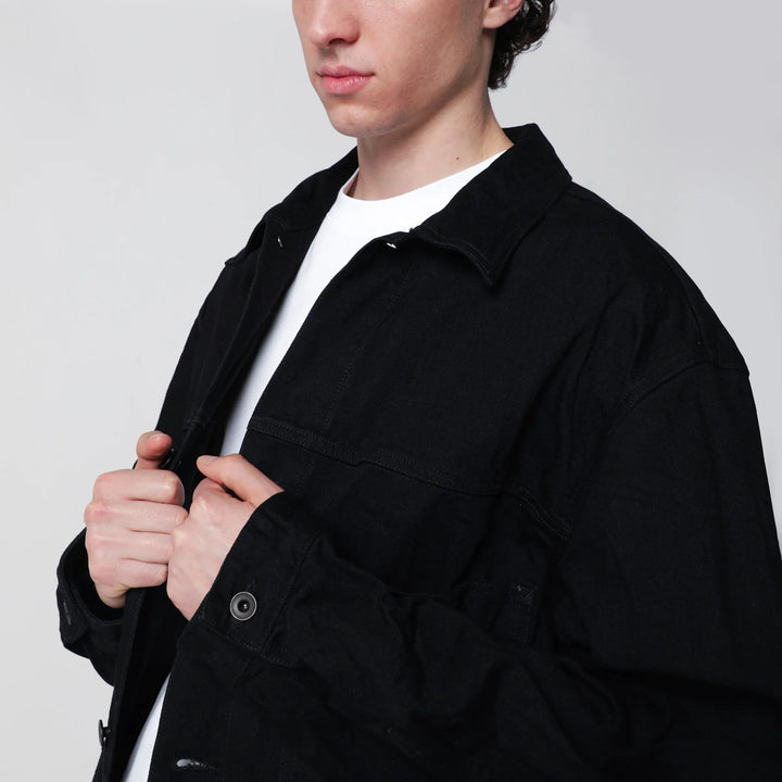 STUDIO NICHOLSON - Black cotton jacket Brand Coats &amp; Jackets