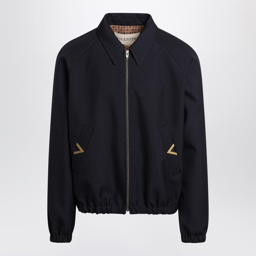 Coats & Jackets Valentino - Navy bomber jacket with Vgold pockets Brand