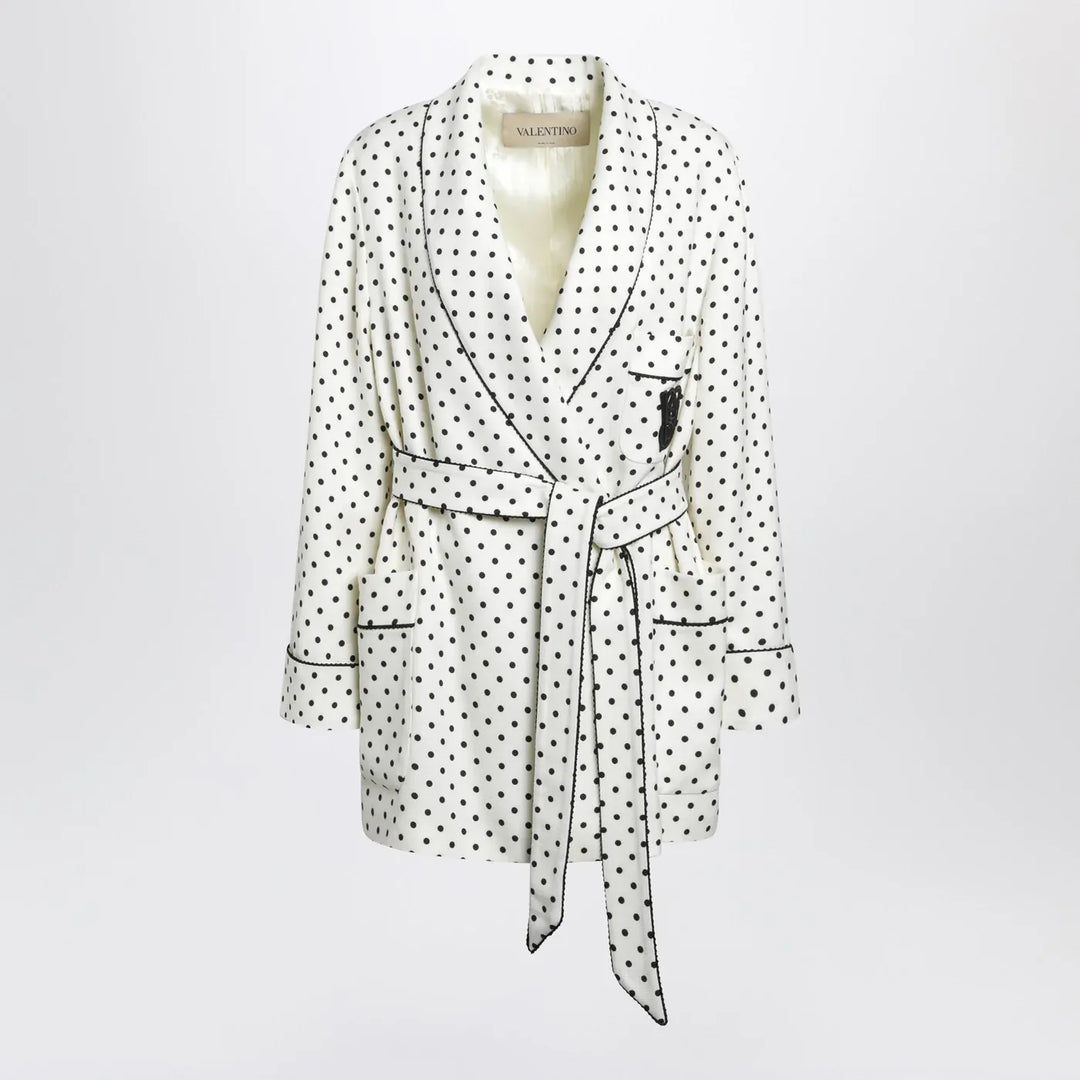 Valentino - Supergrain jacket with Plusdepois print Brand Coats &amp; Jackets 38  IT