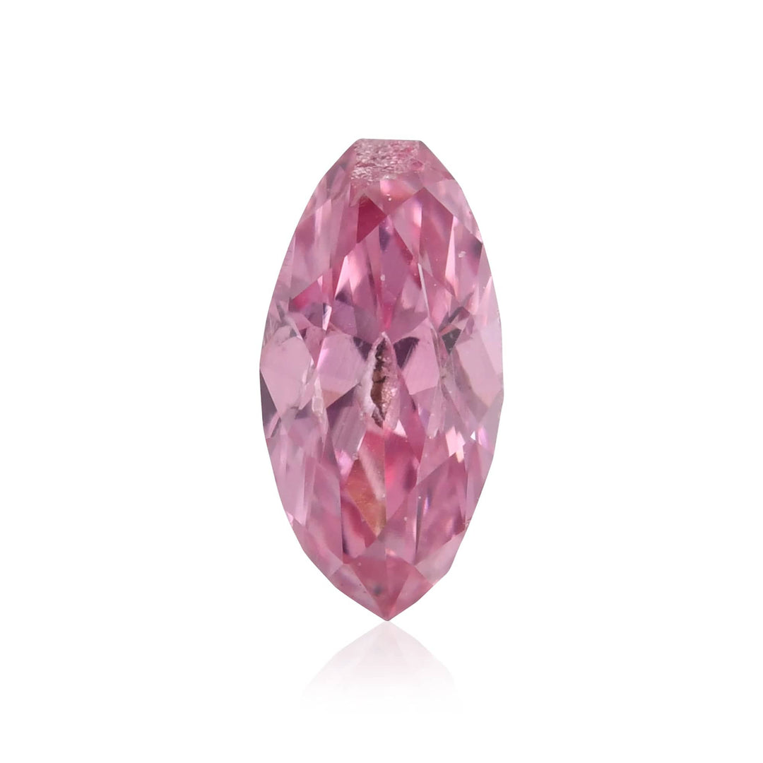 0.14 Carat Fancy Intense Purplish Pink Marquise Diamond (I2) GIA Brand Color Diamond