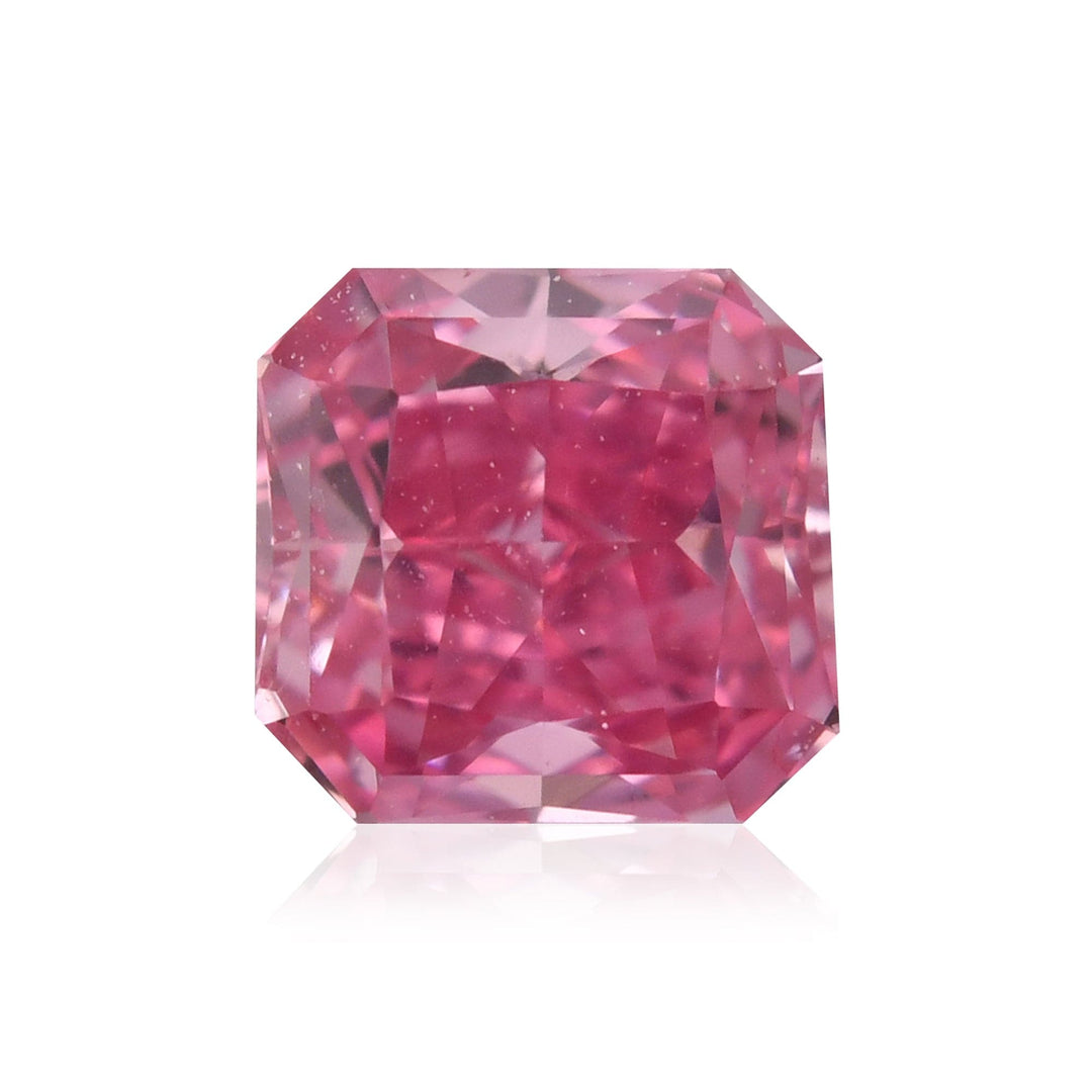 0.26 Carat Fancy Vivid Purplish Pink Radiant Argyle Diamond VS2 GIA Brand Color Diamond