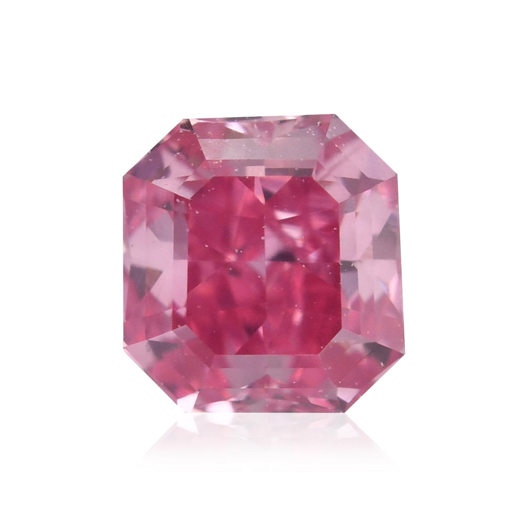 0.26 Carat Fancy Vivid Purplish Pink Radiant Argyle Diamond VVS1 GIA Brand Color Diamond
