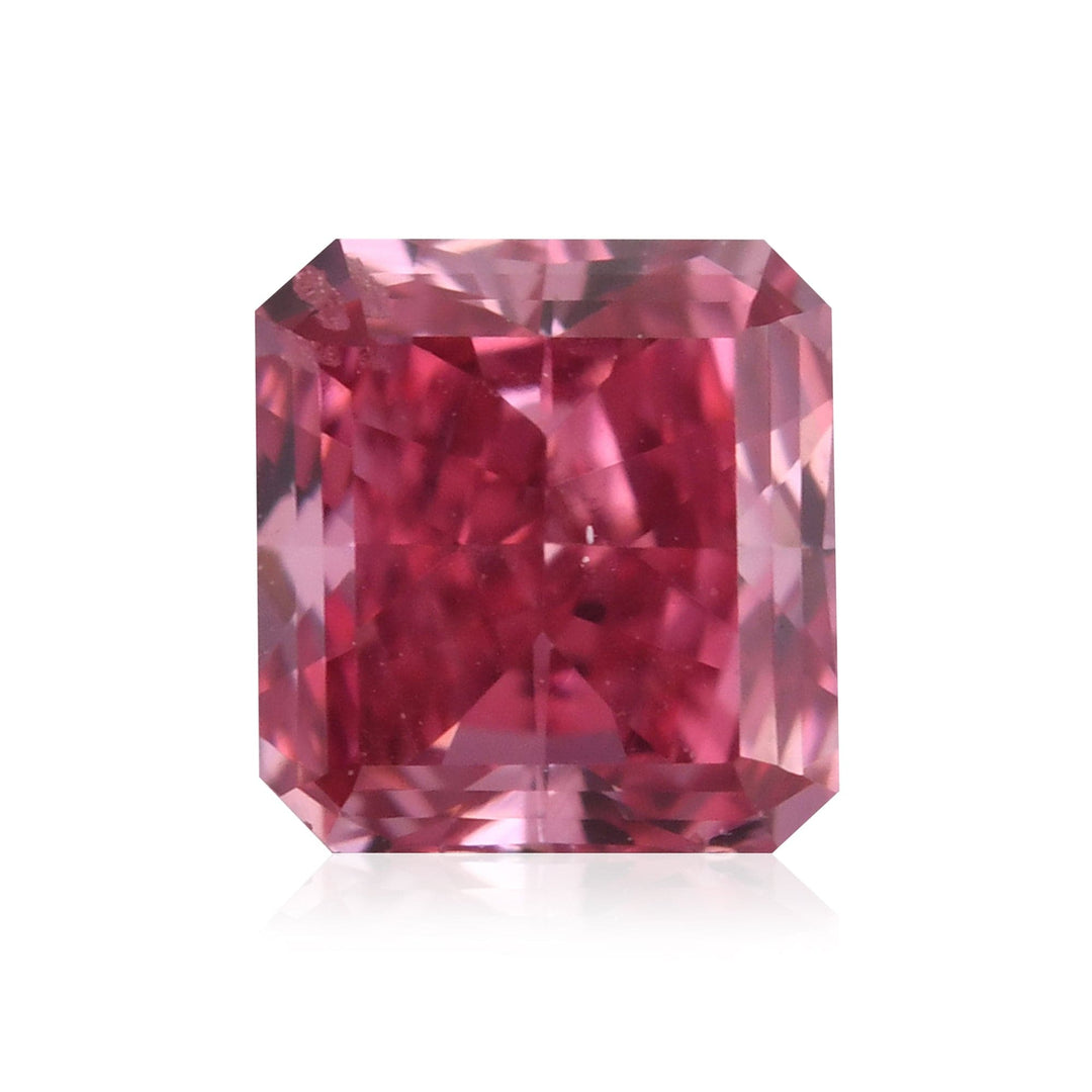 0.29 Carat Fancy Vivid Purplish Pink Radiant Argyle Diamond SI2 GIA Brand Color Diamond