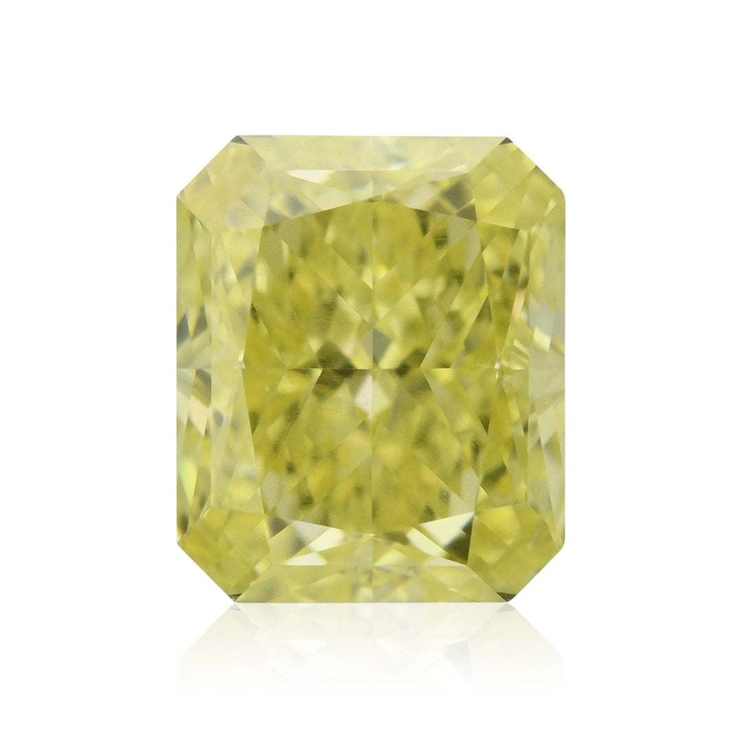 0.66 Carat Fancy Intense Yellow Radiant Diamond VS1 GIA Brand Color Diamond