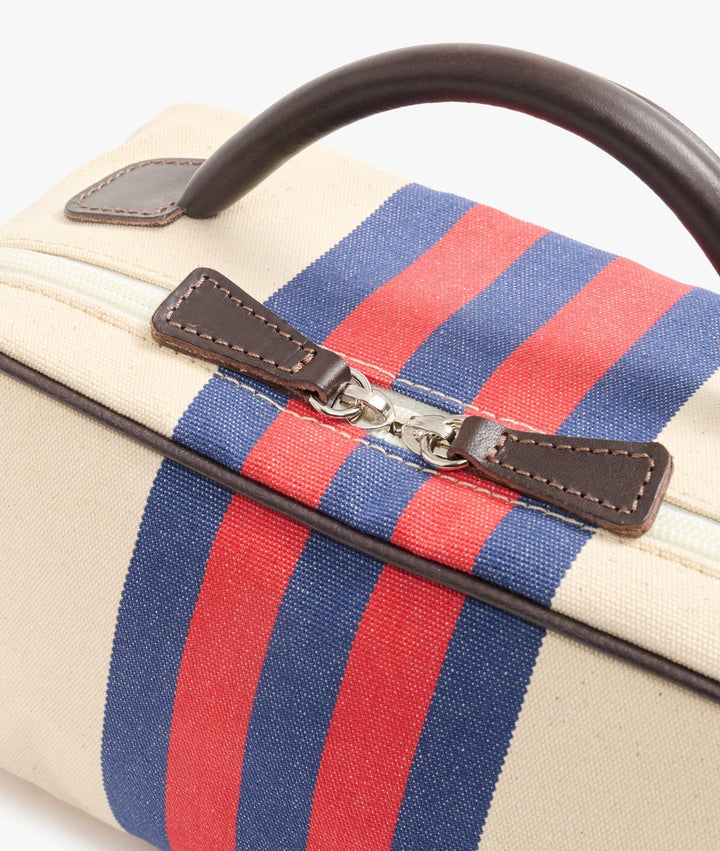 My Style Bags Cosmetic &amp; Toiletry Bags My Style Bags Berkeley Rugby Toiletry Travel Bag Cream Red/Blue Stripes For Men Brand