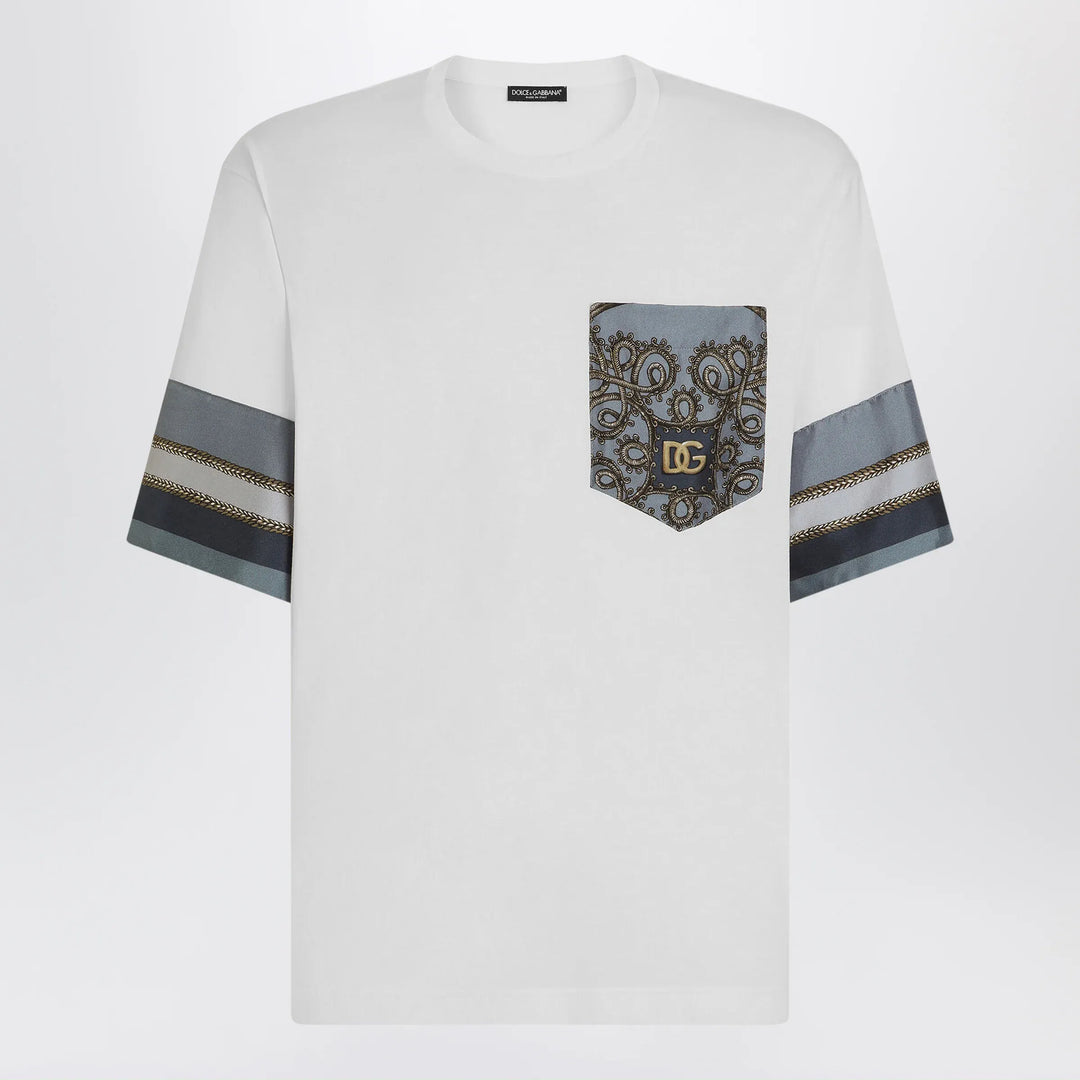 Dolce&amp;Gabbana - White jersey T-shirt with print Brand 52 IT