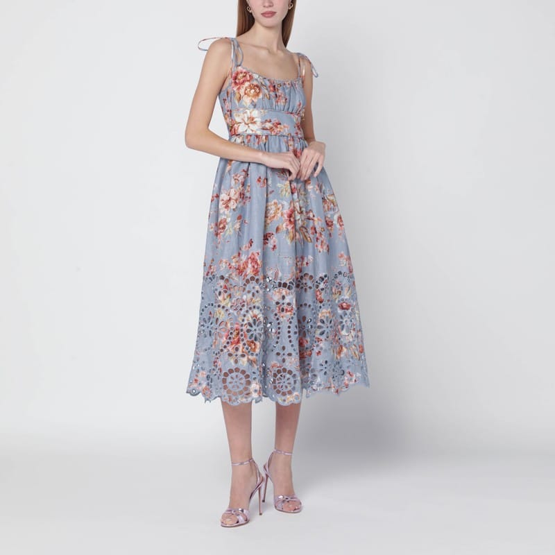 Dresses ZIMMERMANN - Floral-print linen midi dress - 2 Brand