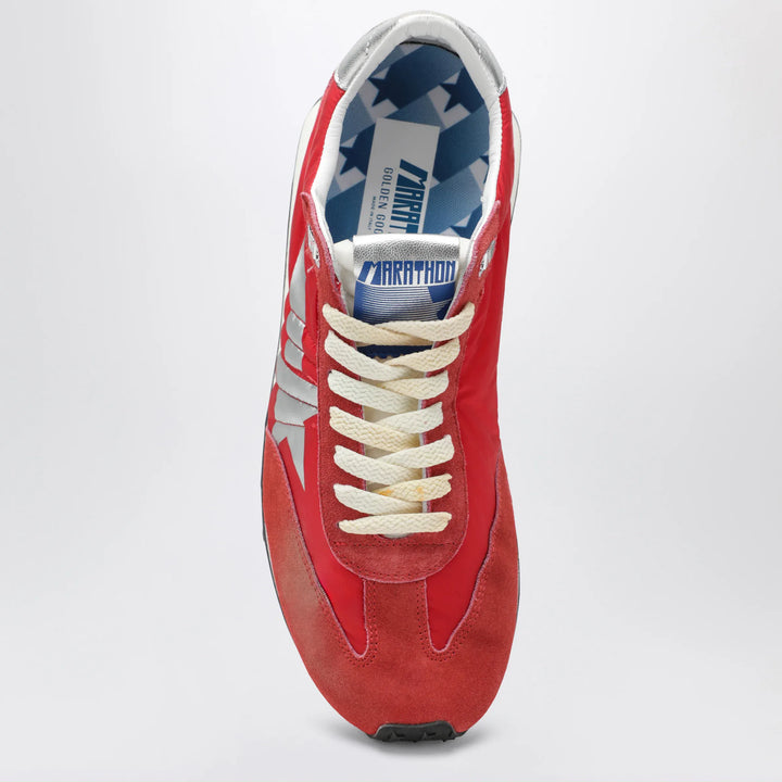 Golden Goose - Red/silver Marathon sneakers in nylon and suede Brand