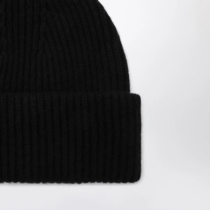 ALMADA LABEL - Black wool and cashmere beanie Brand Hats U