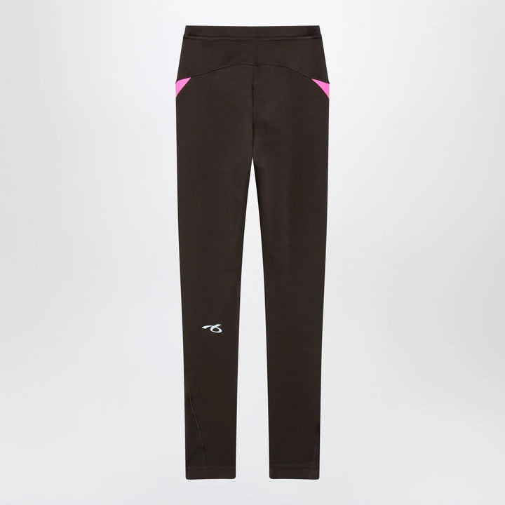 Balenciaga - Techwear leggings in khaki/neon pink technical fabric Brand Hosiery