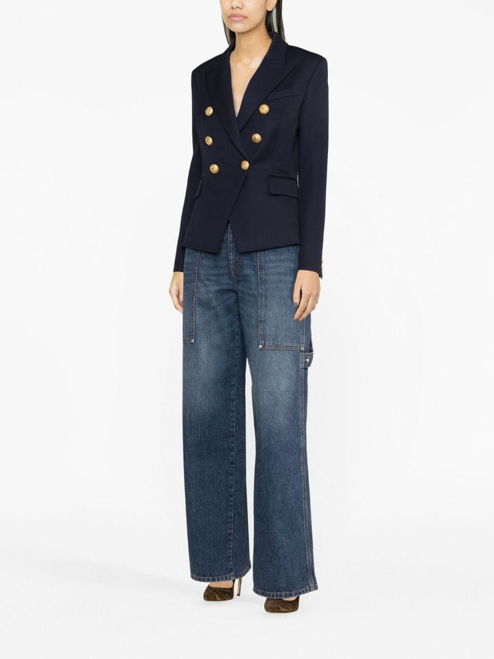 Balmain Jackets 38 Balmain Double-Breasted Blazer Balmain Navy Blue Wool Blazer Brand