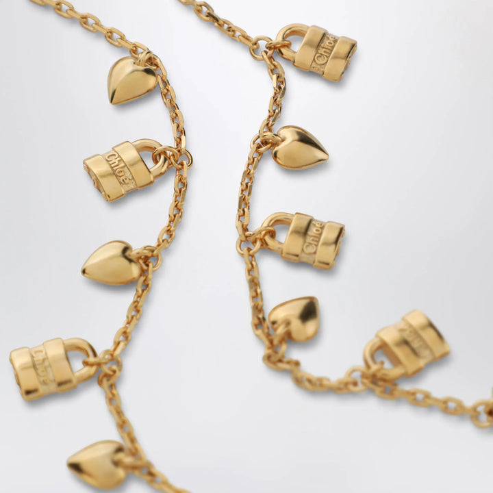 Chloé - Paddington necklace with gold-tone brass charms Brand Jewelry U