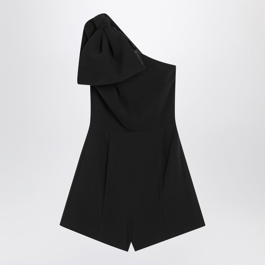 Jumpsuits & Rompers 38  IT Max Mara Pianoforte - One-shoulder short jumpsuit in black cady Brand