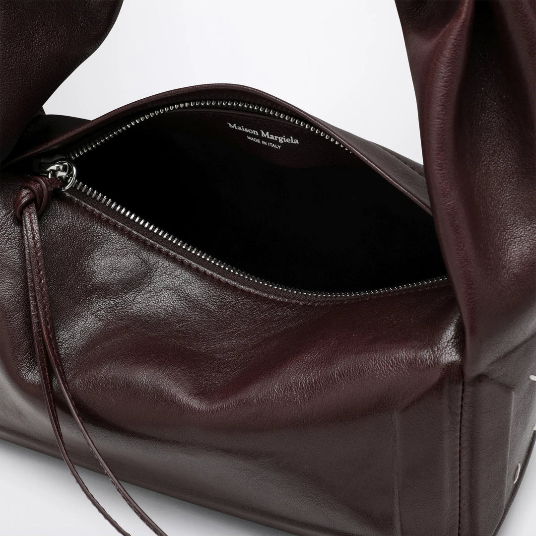 Maison Margiela - Box East West Small Bag in Burgundy Leather Brand U