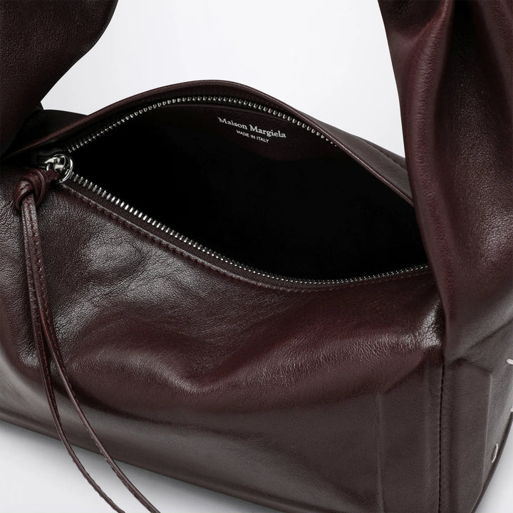 Maison Margiela - Box East West Small Bag in Burgundy Leather Brand U