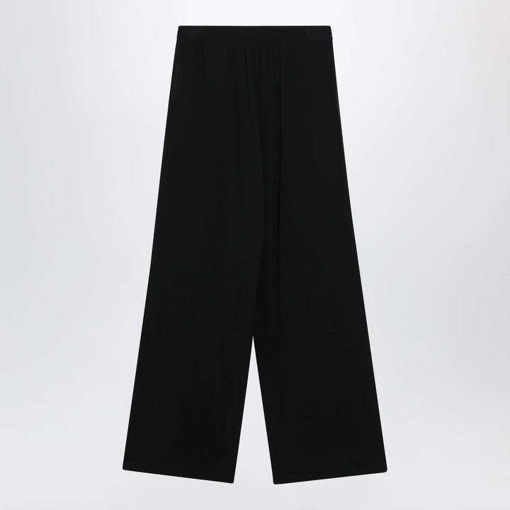 Balenciaga - Palazzo trousers with elastic waist in black wool Brand Pants