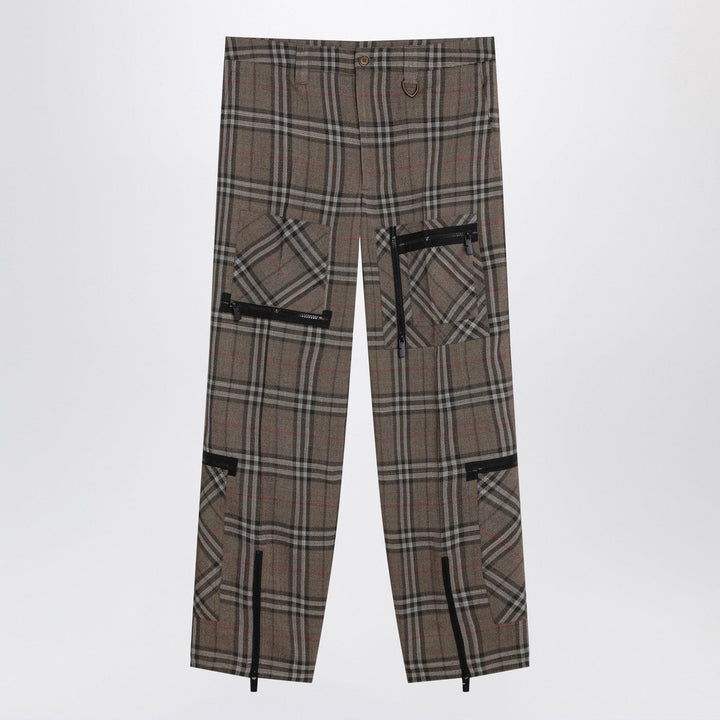 Pants Burberry - Cargo pants check pattern in silk blend Brand