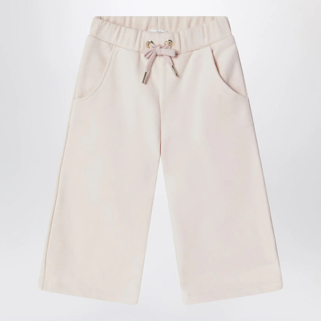 Chloé - Petal pink cotton trousers Brand Pants 3Y