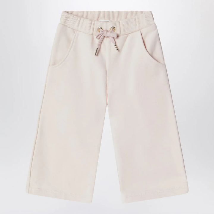 Chloé - Petal pink cotton trousers Brand Pants 3Y