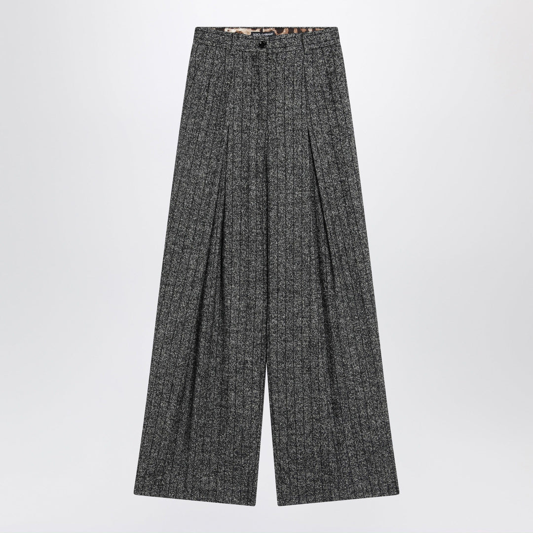 Pants 40  IT Dolce&Gabbana - Wide dark grey striped trousers Brand