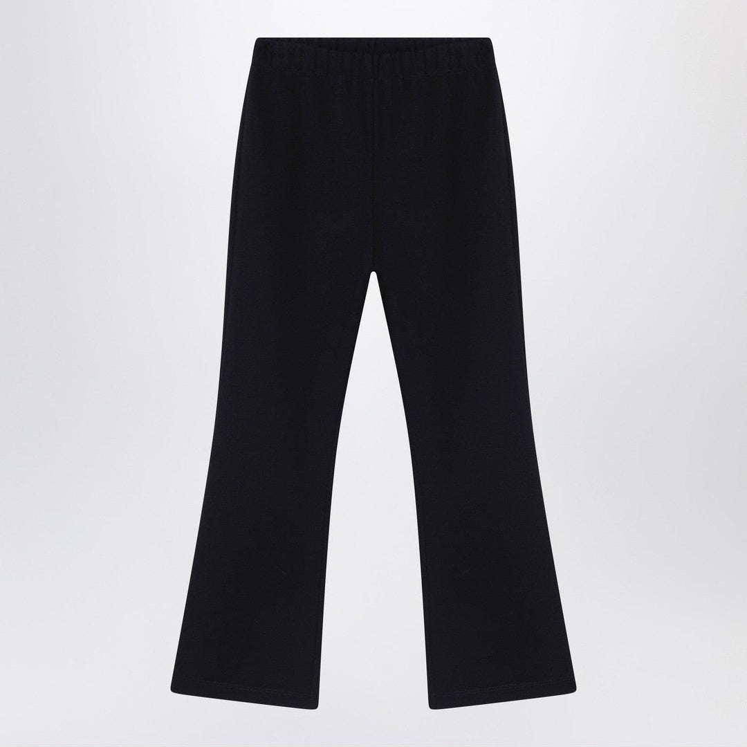 Pants 14 Douuod - Black trousers with logo patch Brand