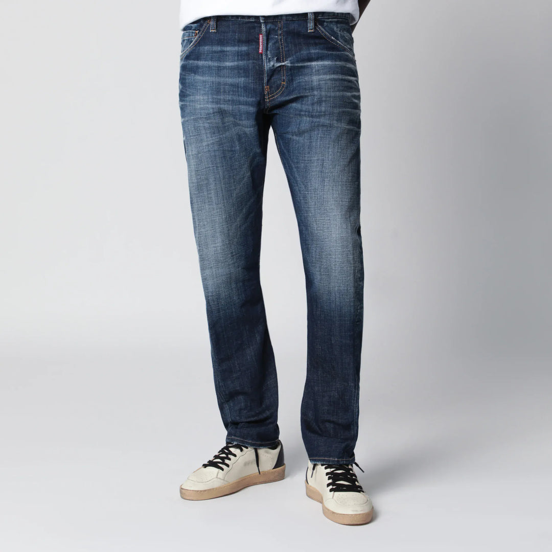 Dsquared2 - Blue washed-effect jeans Brand Pants 46 IT