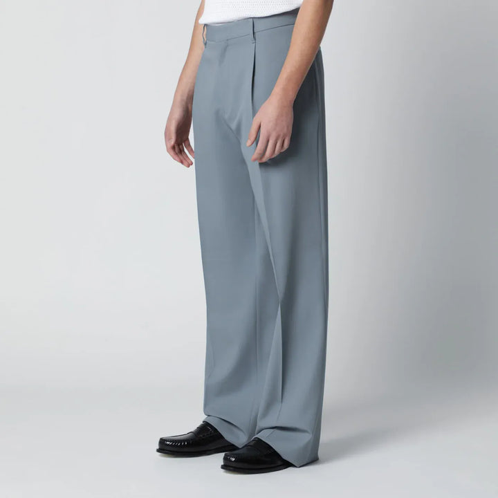Lardini - Grey wool trousers Brand Pants