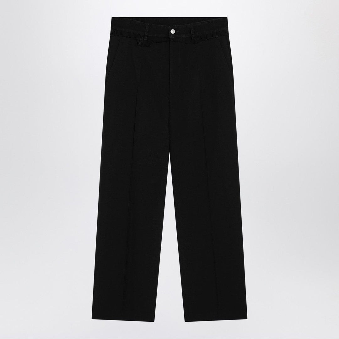 Pants MM6 Maison Margiela - Black wool-blend trousers Brand