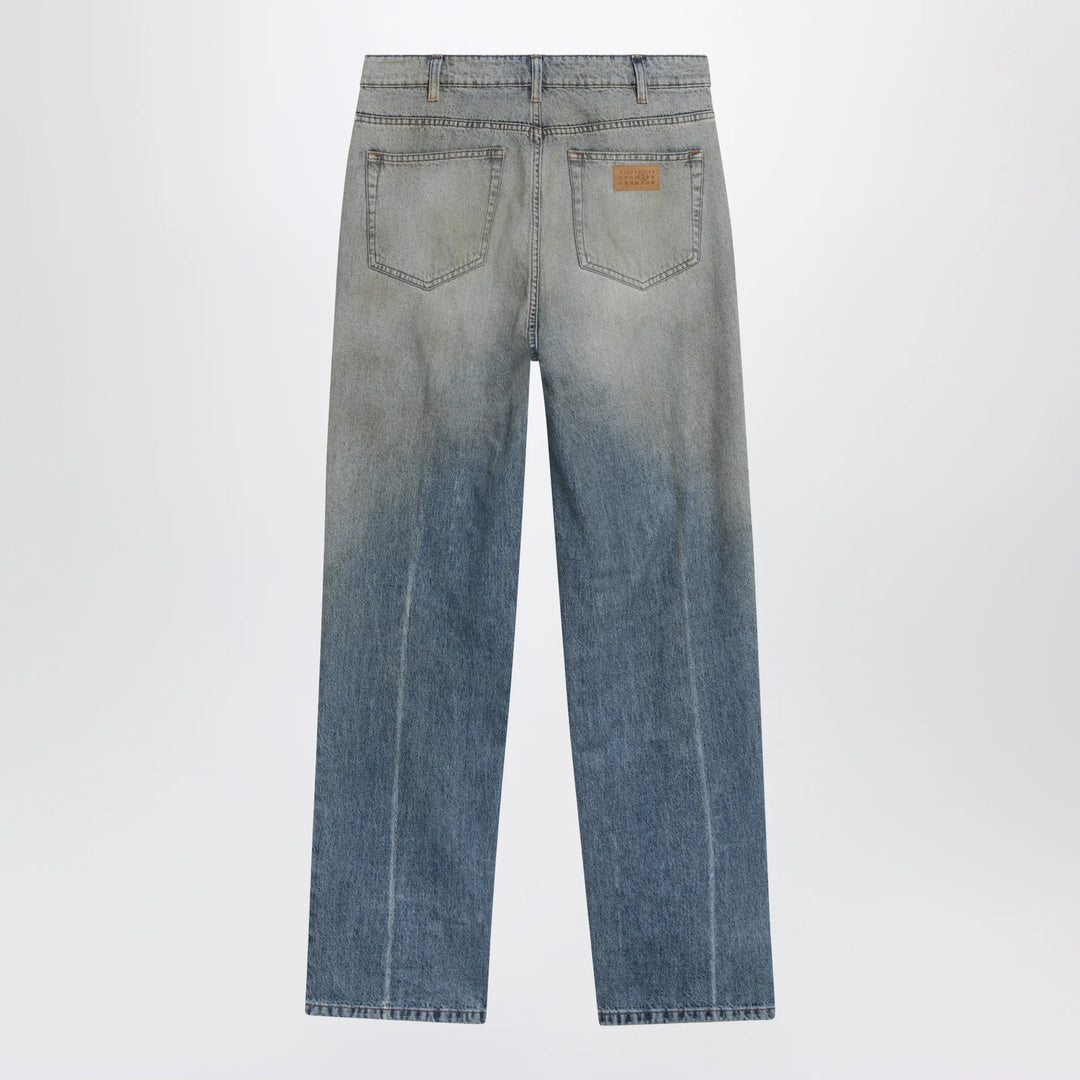 MM6 Maison Margiela - Mid-blue washed-effect denim jeans Brand Pants