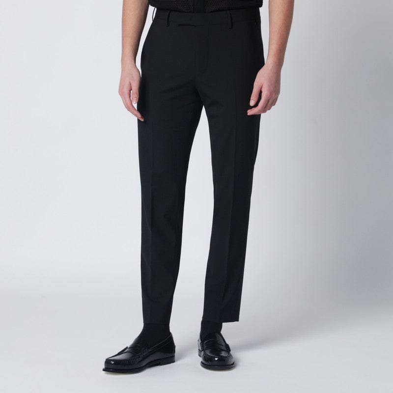 Pants PT Torino - Black wool-blend trousers - 46 IT Brand