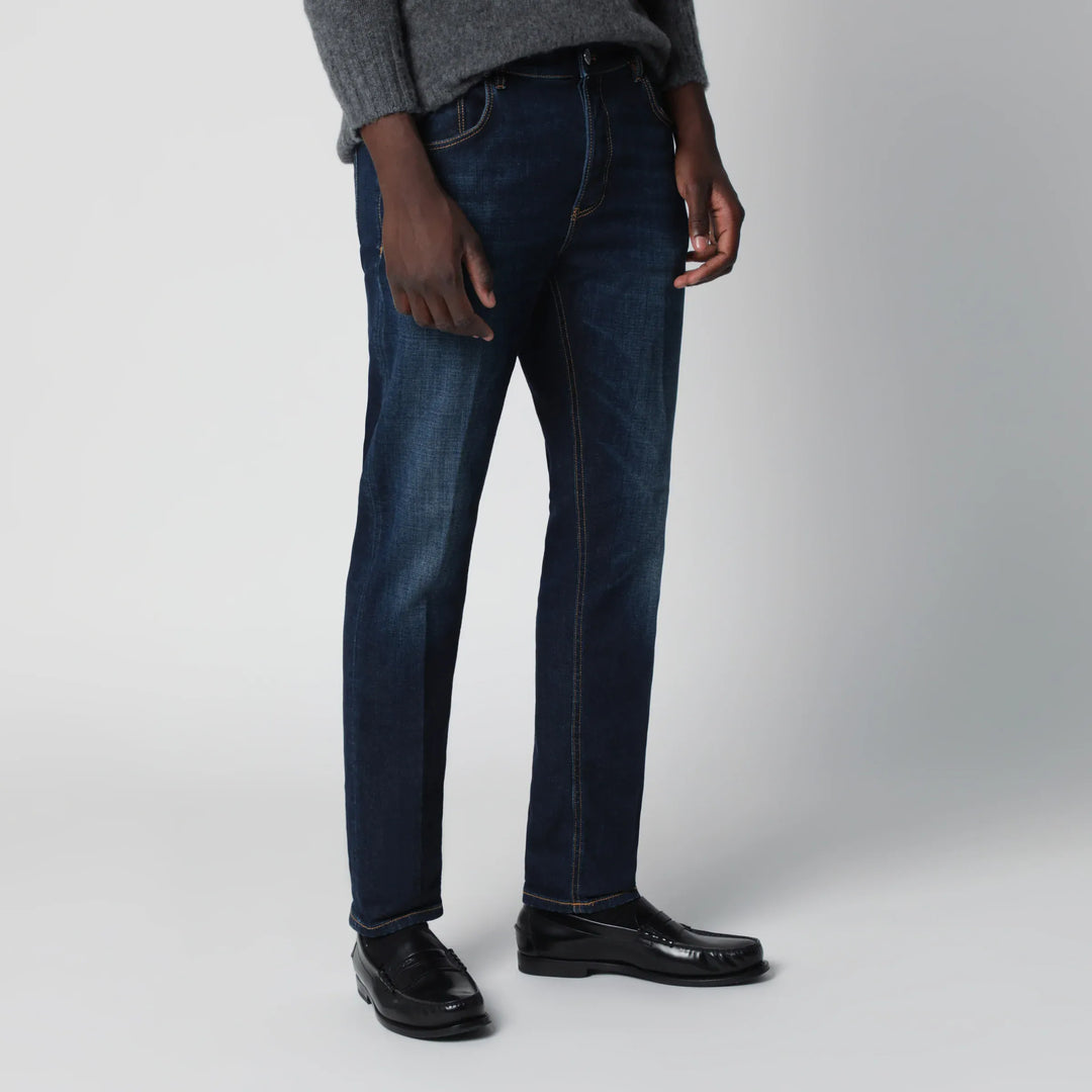 PT Torino Denim - Dark blue washed jeans Brand Pants