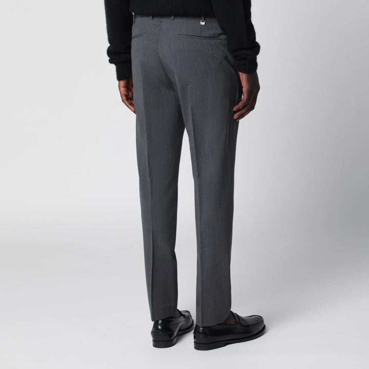 PT Torino - Dieci trousers in anthracite grey wool blend Brand Pants