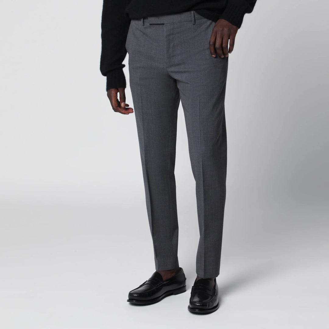 PT Torino - Dieci trousers in anthracite grey wool blend Brand Pants 46 IT