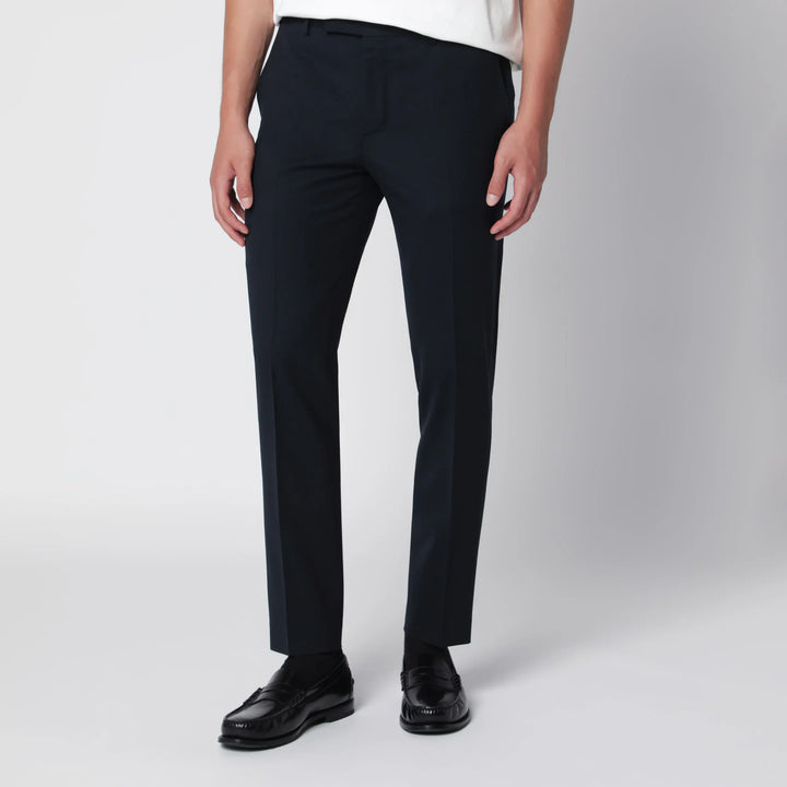 PT Torino - Dieci trousers in blue wool blend Brand Pants 46 IT