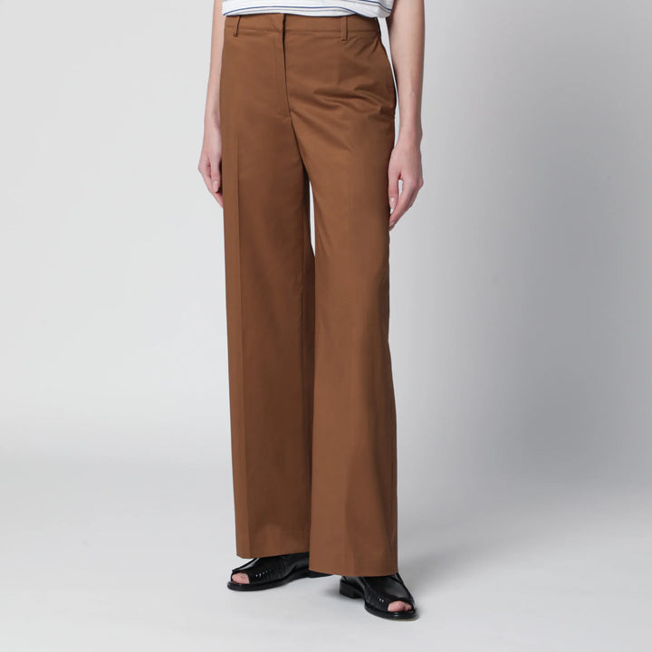 PT Torino - Francoise beige cotton-blend trousers Brand Pants