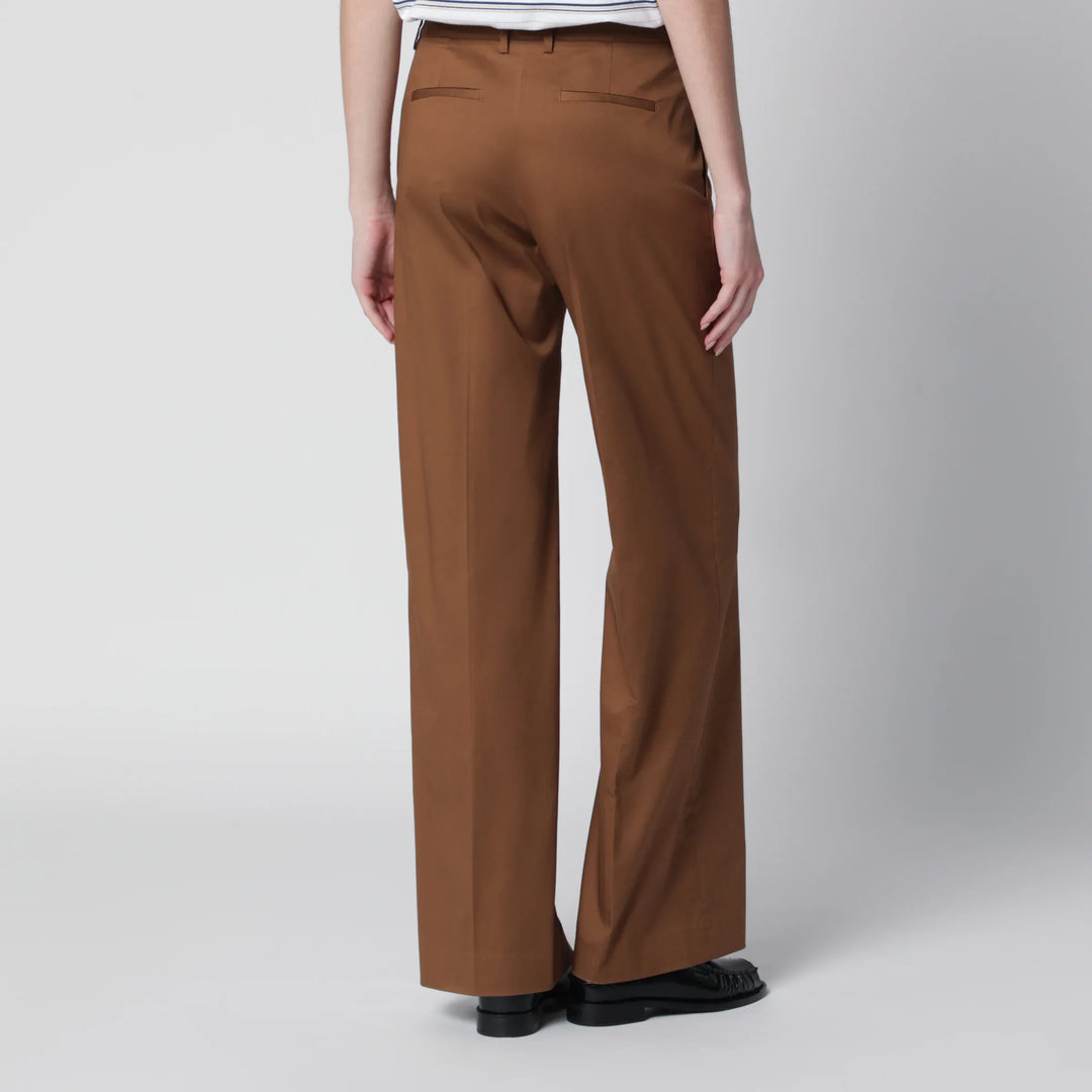 PT Torino - Francoise beige cotton-blend trousers Brand Pants