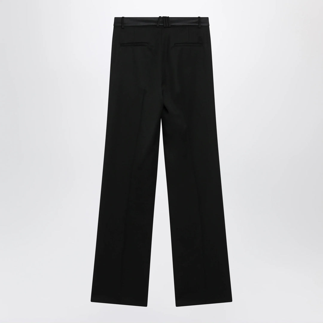 The Attico - Black virgin wool tuxedo trousers Brand Pants