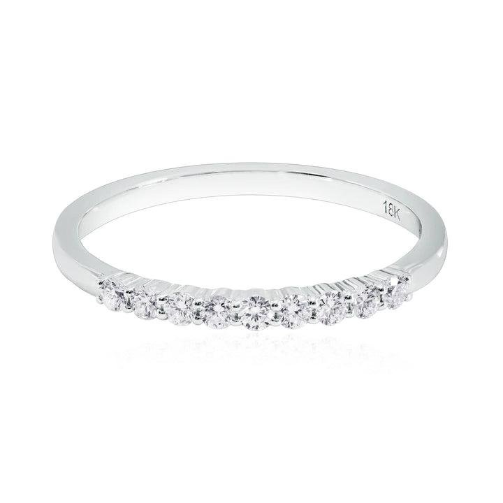 Ring Leibish White Diamond 9 Stone Diamond Band Ring Brand