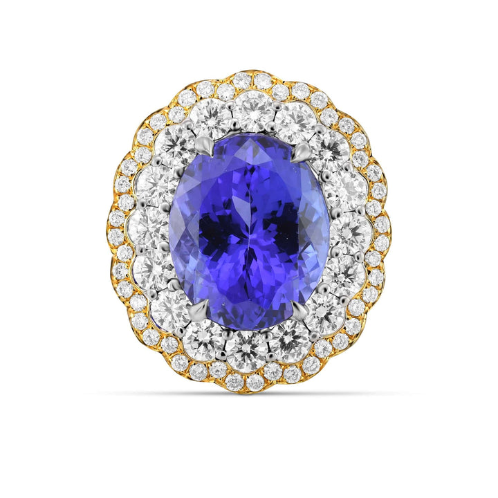 Tanzanite Floral Halo Ring Brand Ring