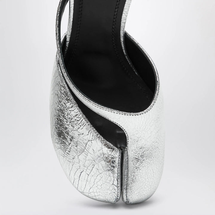 Maison Margiela - Silver Tabi Sandals In Broken Mirror Finish Brand Sandals