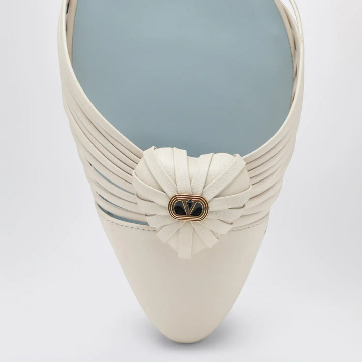Valentino Garavani - Coeur Royal sandals in ivory Brand Sandals