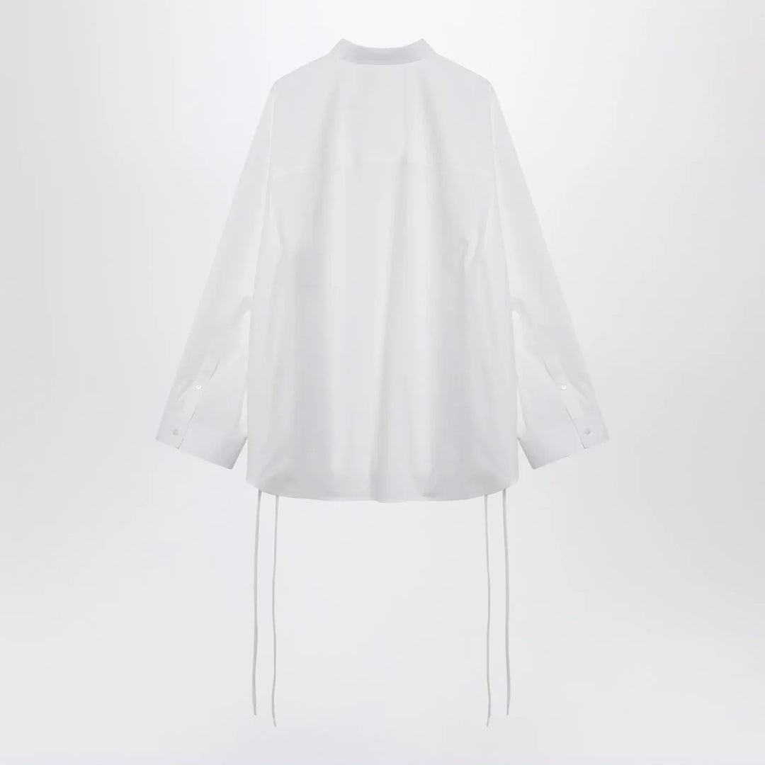 Balenciaga - White cotton shirt with lace-up details Brand Shirt