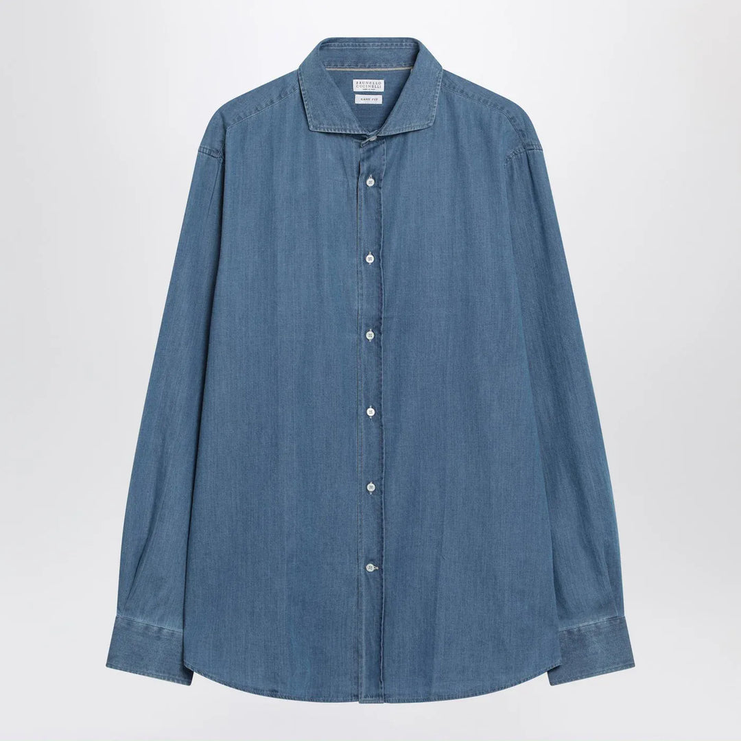 Brunello Cucinelli - Light blue Easy Fit denim shirt Brand Shirt M