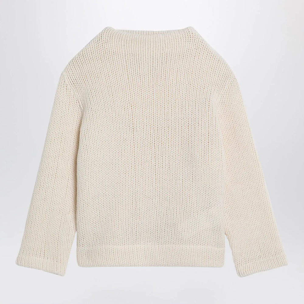 Douuod - Ivory wool-blend jumper Brand Shirts & Tops 2