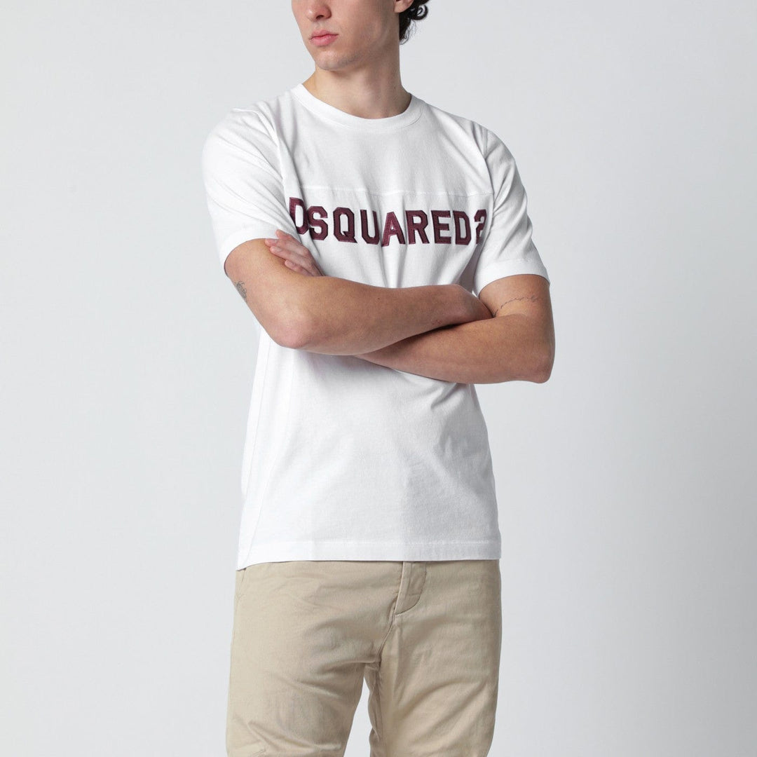 Shirts & Tops Dsquared2 - White T-shirt with logo embroidery Brand