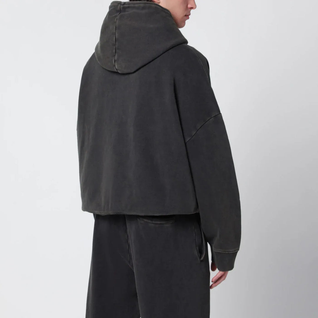 Entire Studios - Washed black cotton zip-up hoodie Brand Shirts &amp; Tops