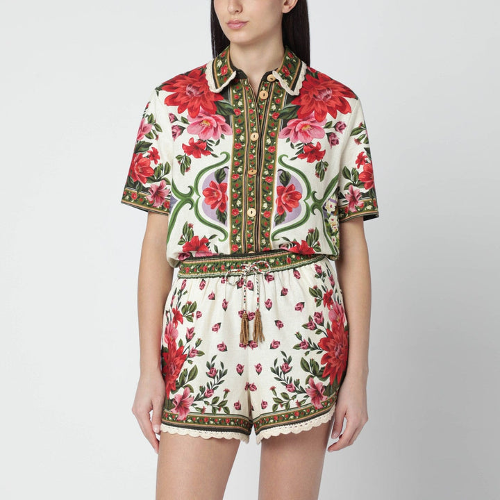 Shirts &amp; Tops FARM Rio - Linen-blend shirt with floral print Brand